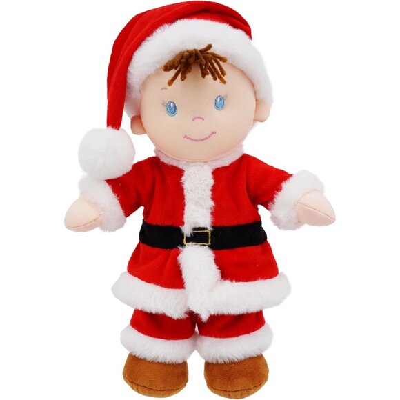 June Garden 14 Inch Soft Dolly Santa Baby Boy Doll Christmas Special Edition - Picture 1 of 5